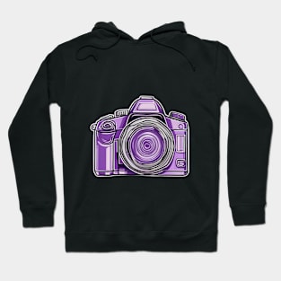 Purple Passion Camera Illustration No. 870 Hoodie